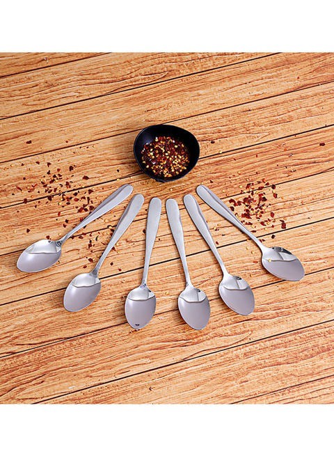 Delcasa 6-Piece Dessert Spoon Silver