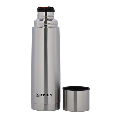 Krypton 1L Stainless Steel Vacuum Bottle - Portable Double Wall Vacuum Bottle Keep Hot &amp; Cold - Perfect For Camping, Traveling, Hiking, Office &amp; More, 2 Years Warranty