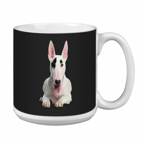 Tree Free Greetings XM29024 I Heart Bull Terriers Artful Jumbo Mug, 20-Ounce, White