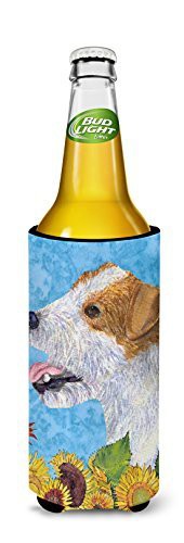 Caroline&#39;s Treasures Ss4137Muk Jack Russell Terrier In Summer Flowers Ultra Beverage Insulators For Slim Cans, Slim Can, Multicolor