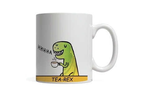 Giftmate Tea Rex Printed Ceramic Tea and Coffee Mug 320ml