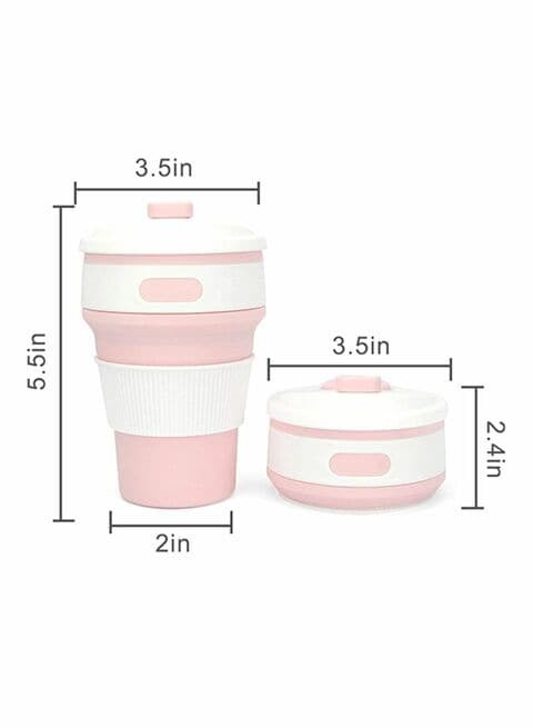 Generic - Collapsible Silicone Travel Mug 3.4 X 3.4 X 2.28Centimeter