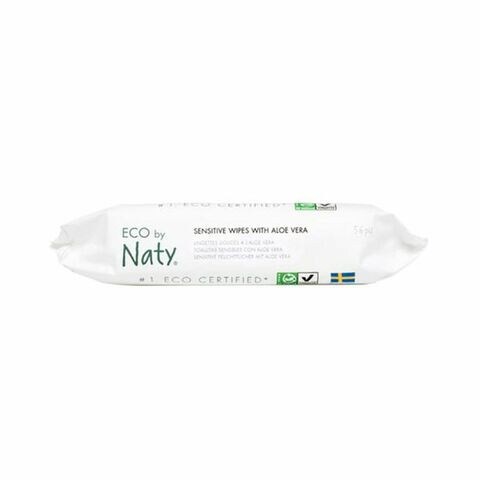 Eco By Naty Sensitive Baby Wipes With Aloe Vera 56 Pieces