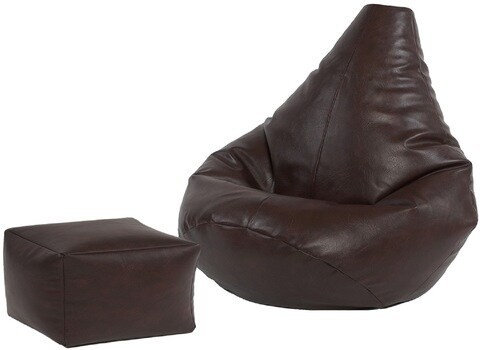 Comfy xl Bean Bag &amp; Footrest - Red