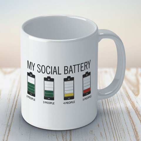 My Social Battery Coffee Mug