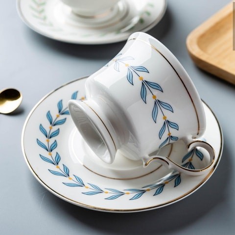 Blue arrow Tea/coffee cup set