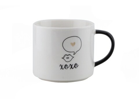 Shallow 380ml Porcelain Tea Coffee Mug |Refreshing Quotes &amp; Designs|White