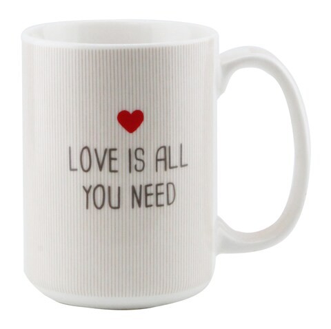 Shallow 350ml Porcelain Tea Coffee Mug |Refreshing Quotes &amp; Designs|White