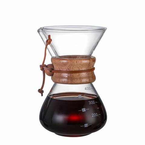 Lihan - Viden Pour-Over Coffee Maker Manual Coffee Dripper Glass Coffee Pot Coffee Sever (400Ml)