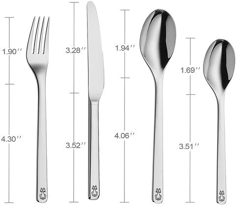 20 Pieces Flatware Set, 18/0 Stainless Steel Utensils, Service for 4