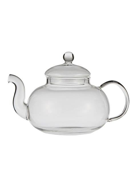 Goldedge - Glass Teapot Burner With 6 Glasses Set Clear 800 Ml