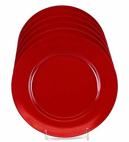 Reston Lloyd Melamine Dinner Plate, Red, Set of 6