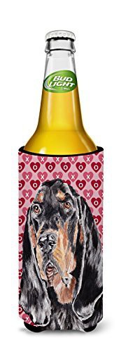 Caroline&#39;s Treasures Sc9553Muk Coonhound Valentine&#39;s Love Ultra Beverage Insulators For Slim Cans, Slim Can, Multicolor