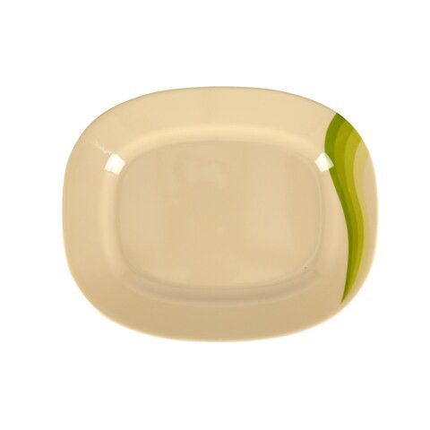 Royalford Melamine 14&quot; Super Rays Oval Plate Green