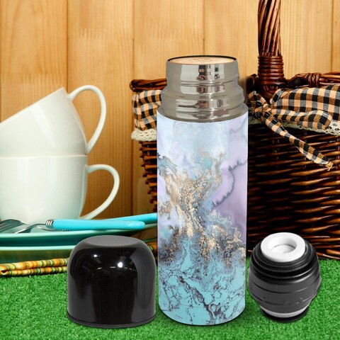 Colorful marble Thermos Flask