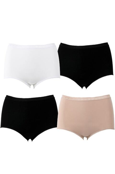 Ladies 4 pack cotton briefs with high quality and soft handfeel with Size 20