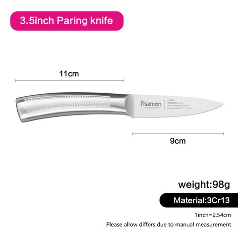 35 inch Vermion Hollow Handle Paring Knife Silver 25x8x28cm