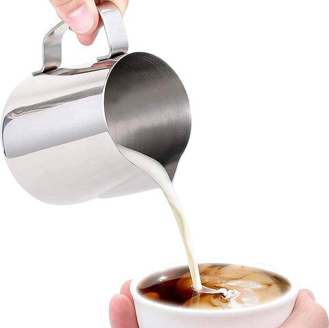 LIHAN Espresso Milk Frothing Pitcher 350ML,304 Stainless steel Espresso Steaming Pitcher for Coffee Milk espressos, cappuccinos