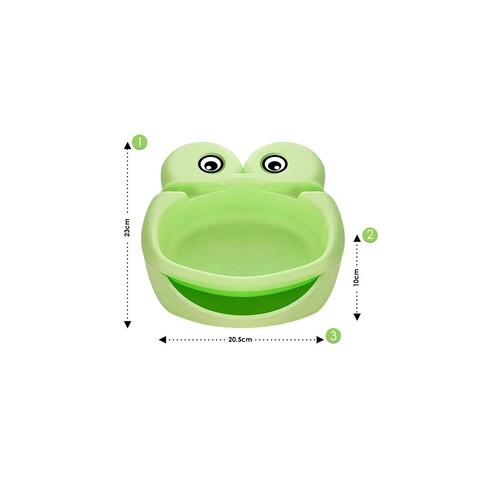 1PC. Frog Snack Bowl, Double Dish Nut Bowl with Cell phone Holder Slot, Serving for Pistachio, Sunflower Seeds &Peanuts, Green.