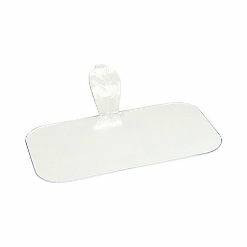 Restaurantware Plastic Pastry Pallet, Rectangular Pastry Plate, Rectangle Dessert Plate With Handle - 4&quot; X 2.2&quot; - Clear - 100Ct Box