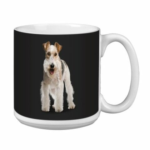 Tree Free Greetings XM29142 I Heart Wire Fox Terriers Artful Jumbo Mug, 20-Ounce