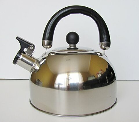 bulk buys Whistling Stainless Steel Tea Kettle, Regular, Silver