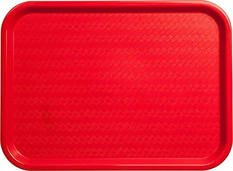 Carlisle Paddles CT121605 Caf Standard Cafeteria / Fast Food Tray, 12 x 16, Red (Pack of 24)