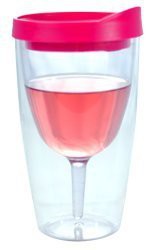 Southern Homewares Pink Insulated Wine Tumbler - Double Wall Acrylic - 10Oz