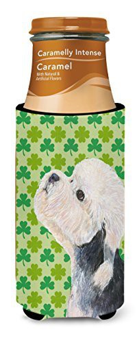 Caroline&#39;s Treasures Ss4434Muk Dandie Dinmont Terrier St. Patrick&#39;s Day Shamrock Ultra Beverage Insulators For Slim Cans, Slim Can, Multicolor