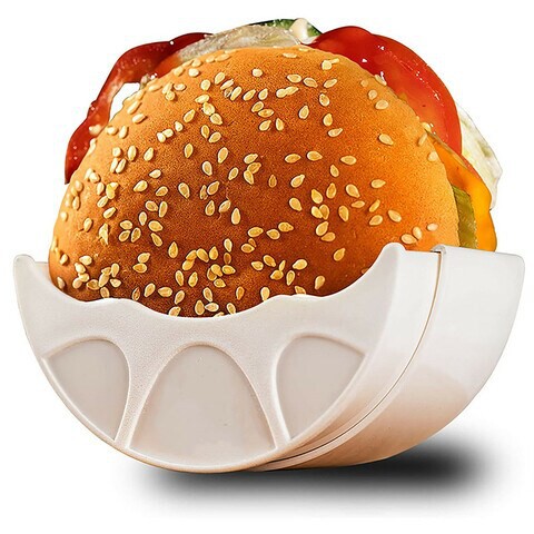 Hamburger Protable Rack Burger Holder Washable And Reusable Fixed Box Retractable Plastic Indoor Kitchen Food Storage