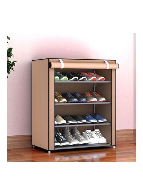 Generic Three-Layered Shoe Rack Coffee 57X15X7cm