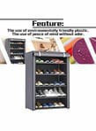 Almufarrej 5-Layer Shoe Rack Grey 60X90X30Centimeter