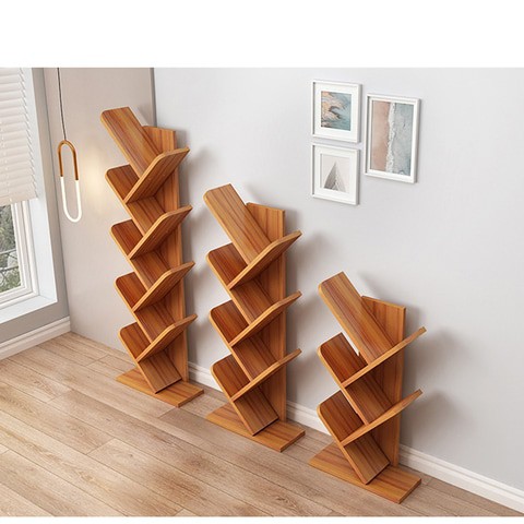 LINGWEI Tree Shaped Desktop Book Shelf Shoes Rack Multi-grid Storage Cabinet Abrasion Display Shelf Durable Bookcase Shelf Storage Organizer