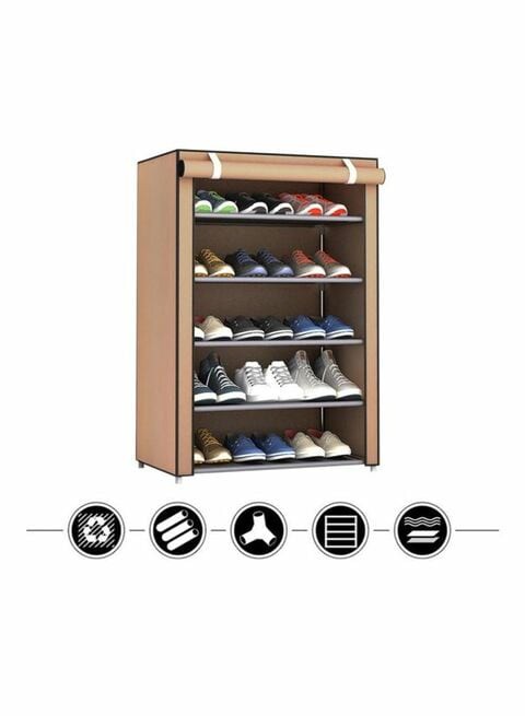 Generic Six-Layered Shoe Rack Coffee 57X15X7Centimeter