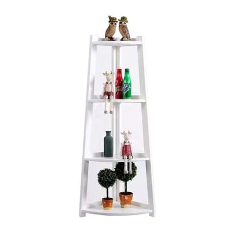 LINGWEI 4-Tier Plant Stand Bookshelf Corner Storage Shelf Flower Pots Plants Display Organizer For Home Restaurant Office Decor