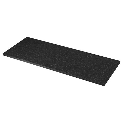 Sljan - Worktop, Black Mineral Effect, Laminate, 186X3.8 Cm