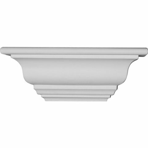 Ekena Millwork Sh12X04X04Cl Shelf, 12&quot; W X 4 1/2&quot; H X 4 1/2&quot; P, Factory Primed White