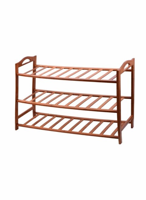 3-Tier Shoe Rack Organizer Natural Bamboo