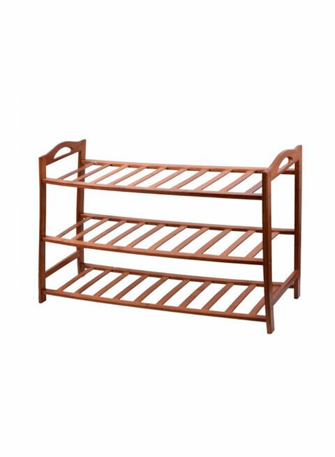 3-Tier Shoe Rack Organizer Natural Bamboo