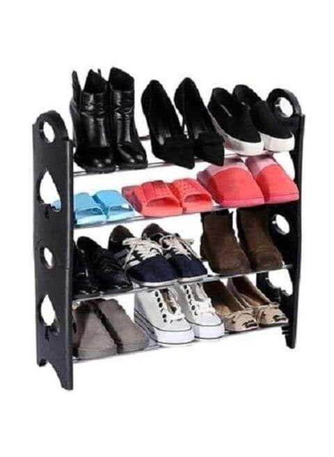 Generic 4 Layer Shoe Cabinet Black