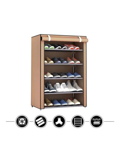 Generic Six-Layered Shoe Rack Coffee 57X15X7cm