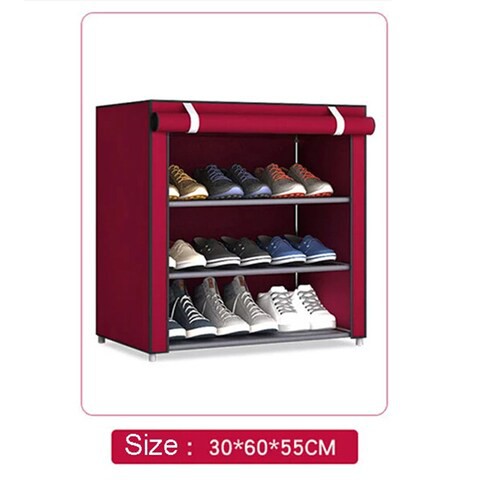 Generic-Non-woven Storage Shoe Rack Hallway Cabinet Organizer Holder 3/4/5/6/8 Layers Dustproof Assemble Shoes Shelf DIY Home Furniture