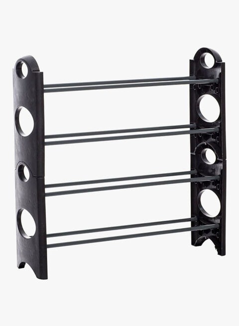 Generic Shoe Organizer Rack Black/Silver 60x30x75centimeter