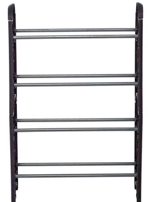 Generic Aluminum Shoe Rack Black