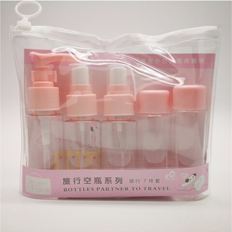 Sanbo-5-Piece Empty Spray Bottle Set Clear/Pink