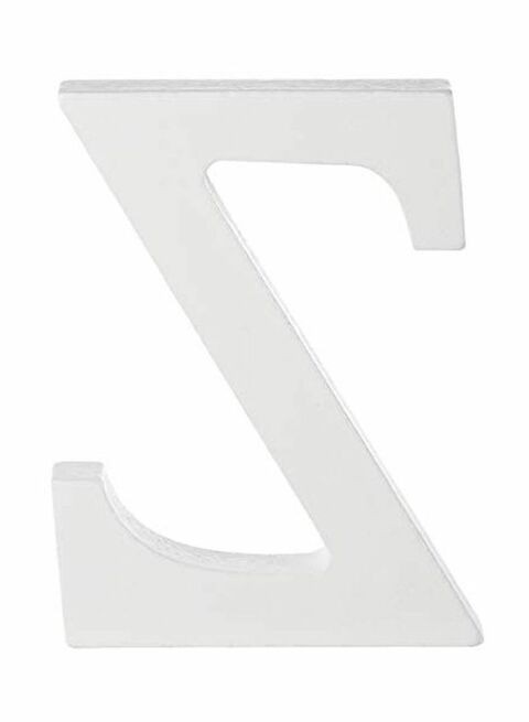 East Lady Decorative Wooden Alphabet Letter Z White 15x12x0.7cm