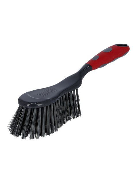 Delcasa 2-Piece Plastic Dustpan And Brush Set Grey/Red