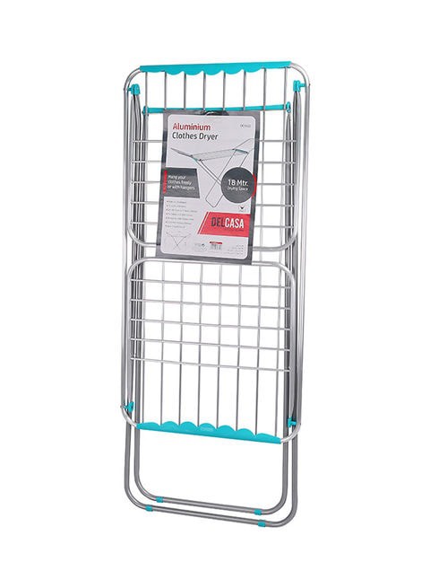 Delcasa Aluminium Cloth Dryer Silver/Blue 18meter