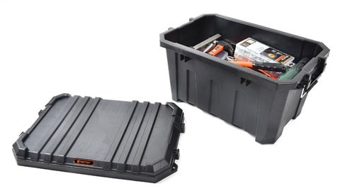 TACTIX - 45 Litre - Heavy Duty Storage Box - 60.5 W x 38.3 D x 32.5 H cm - Black - TTX-320502