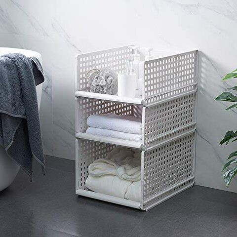 Generic 1 Pc Foldable Clothes Storage Basket Holders Closet Organizer Wardrobe Rack Partition Board Stacking Drawers